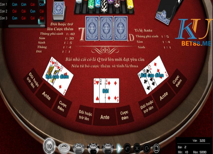 Hình ảnh sảnh chơi Poker 3D 3 lá